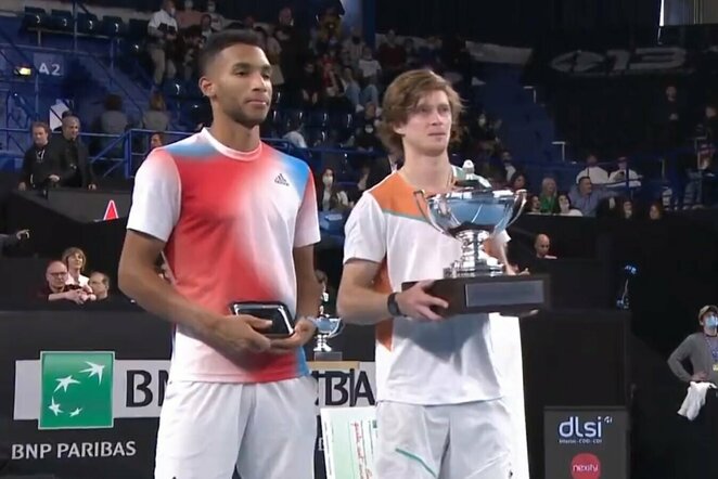 Felixas Auger-Aliassime ir Andrejus Rubliovas | „Twitter“ nuotr.