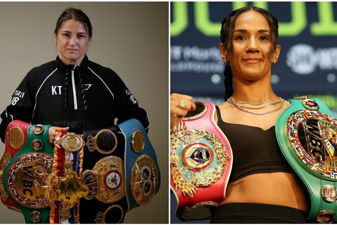 Katie Taylor ir Amanda Serrano | Scanpix nuotr.