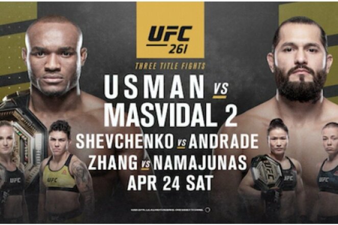 „UFC 261“ plakatas | „Twitter“ nuotr.