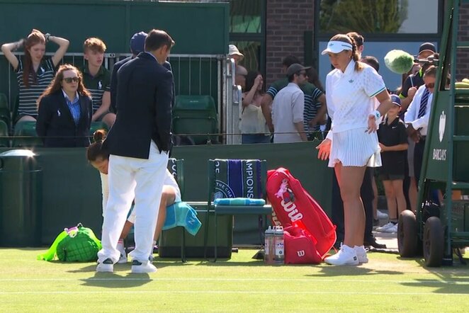 Teisėjas ir Jelena Ostapenko | „Stop“ kadras