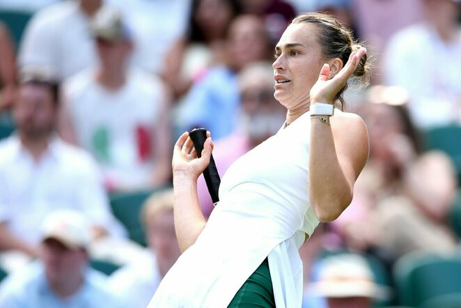 Aryna Sabalenka prieš Teodorą Kostovič |  EPA / ADAM VAUGHAN
