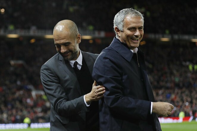 Pepas Guardiola ir Jose Mourinho | Scanpix nuotr.