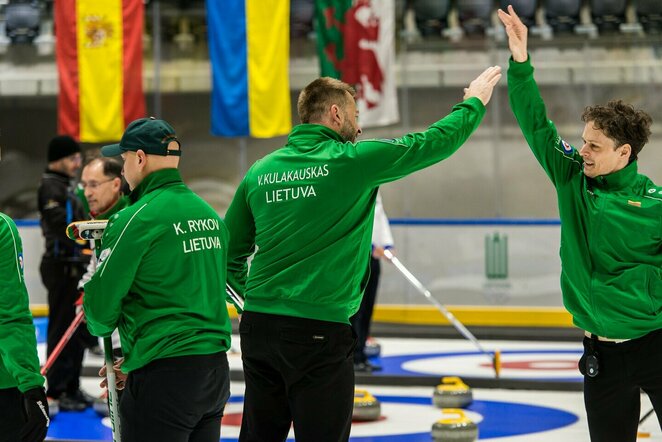 Lietuvos kerlingo rinktinė Europos čempionato C divizione | Lino Žemgulio nuotr.