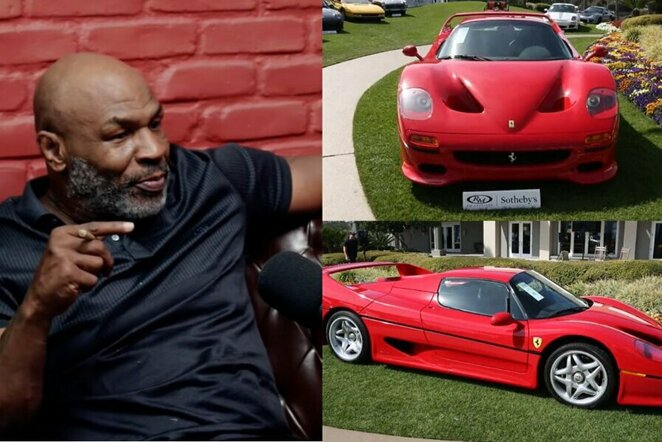 Mike'as Tysonas ir jo buvęs automobilis | „Twitter“ nuotr.