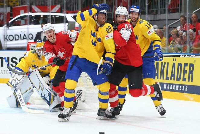 Švedų ir šveicarų rungtynės | IIHF nuotr.