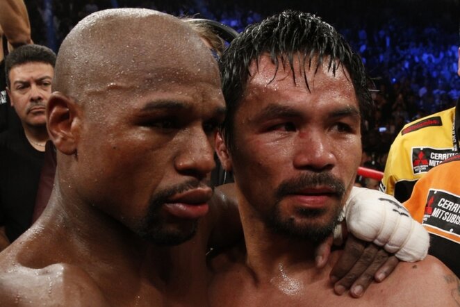 Manny Pacquiao ir Floydas Mayweatheris | AFP/Scanpix nuotr.