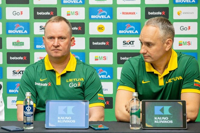 Lietuvos rinktinės spaudos konferencija | Teodoro Biliūno / BNS foto nuotr.
