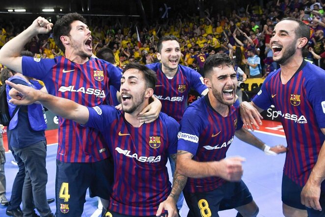 „Barcelonos“ salės futbolininkai | „Facebook“ nuotr.