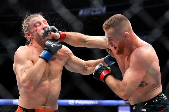Justinas Gaethje ir Paddy Pimblettas | Scanpix nuotr.