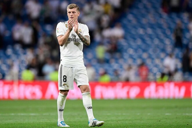 Toni Kroosas pustuščiame „Santiago Bernabeu“ stadione | Scanpix nuotr.