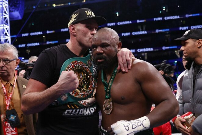 Tysonas Fury ir Dereckas Chisora | Scanpix nuotr.