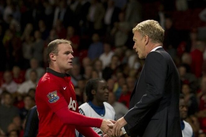 Wayne'as Rooney ir Davidas Moyesas | AP/Scanpix nuotr.