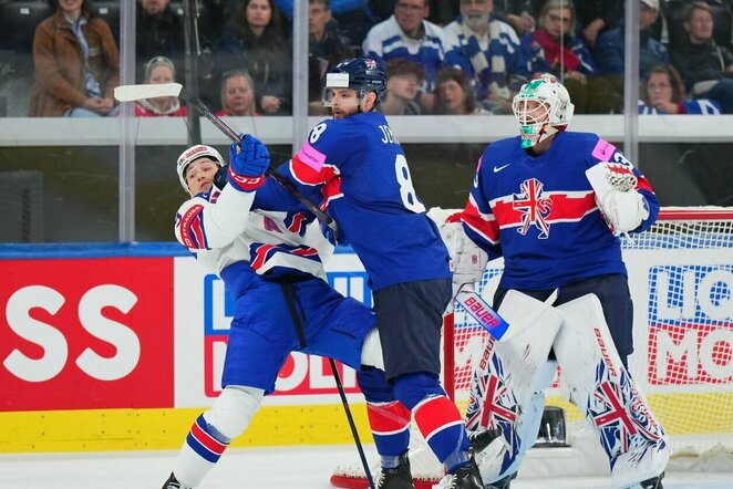 JAV – Didžioji Britanija rungtynių akimirka | IIHF nuotr.