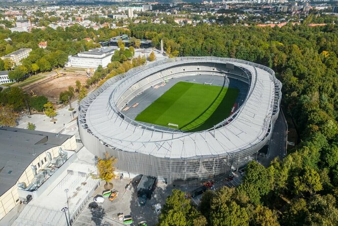 Kaune oficialiai užbaigta Dariaus ir Girėno stadiono rekonstrukcija | Eriko Ovčarenko / BNS foto nuotr.