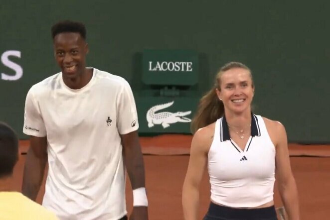 Gaelis Monfilsas ir Elina Svitolina | „Stop“ kadras
