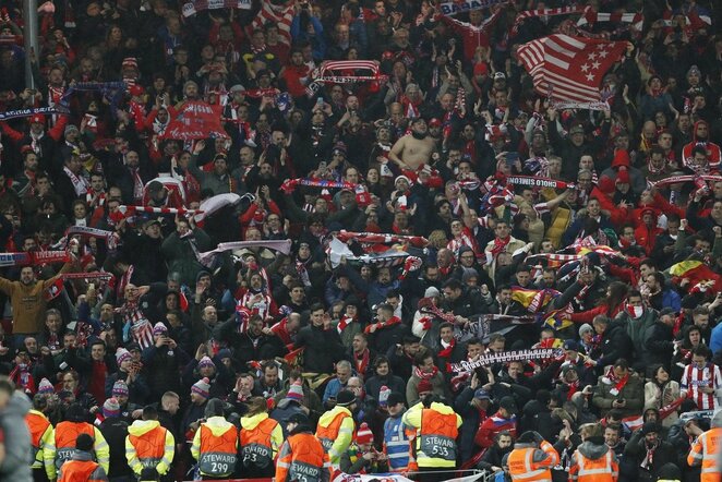 „Atletico“ fanai Liverpulyje | Scanpix nuotr.