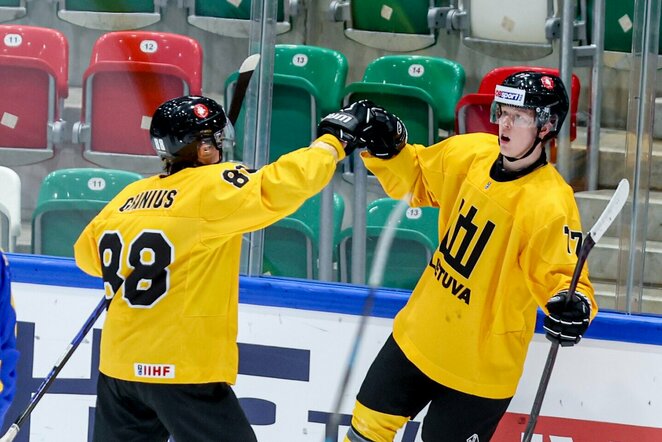 Lietuva – Ukraina rungtynių akimirka | IIHF nuotr.