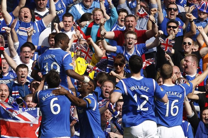 Įnirtingame derbyje pergalę šventė "Rangers" | Reuters/Scanpix nuotr.