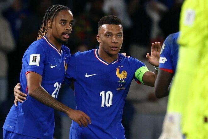 Bradley Barcola ir Kylianas Mbappe | Scanpix nuotr.