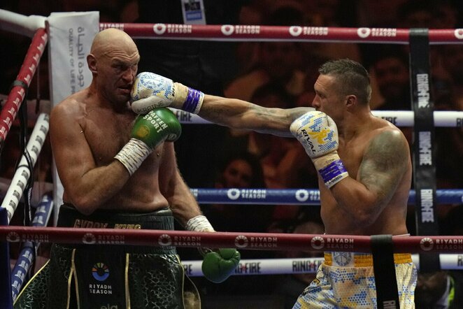 Tysonas Fury ir Oleksandras Usykas | Scanpix nuotr.