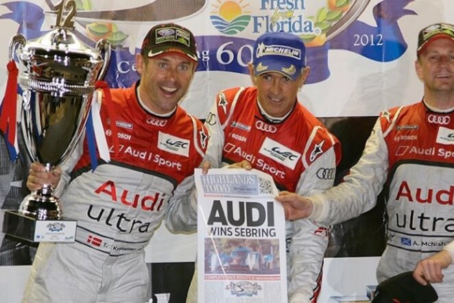 Allanas McNishas, Tomas Kristensenas, Rinaldo Capello | Audi Sport nuotr.