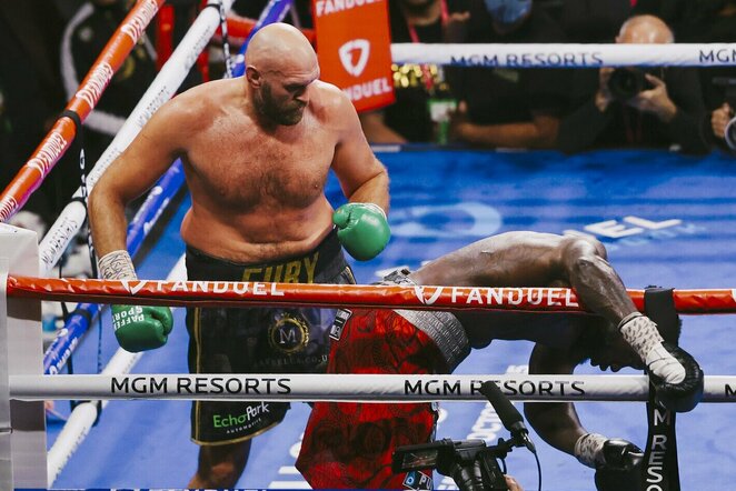 Tysonas Fury ir Deontay Wilderis | Scanpix nuotr.