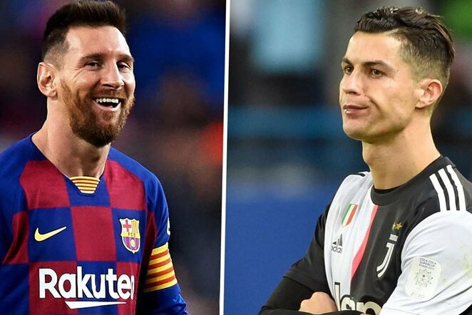 Lionelis Messi ir Cristiano Ronaldo | „Twitter“ nuotr.
