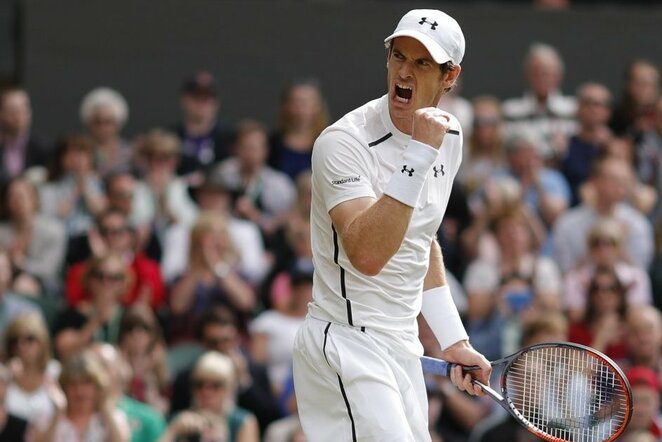 Andy Murray'aus ir Yen-Hsun Lu dvikova | Scanpix nuotr.