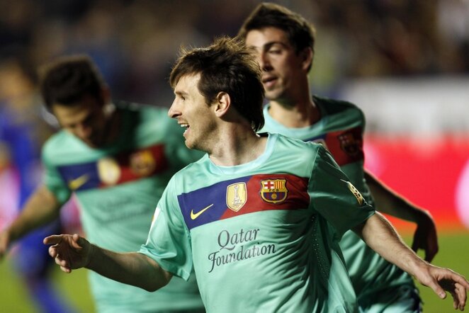 Du įvarčius šiame mače pelnęs Lionelis Messi | AP/Scanpix nuotr.