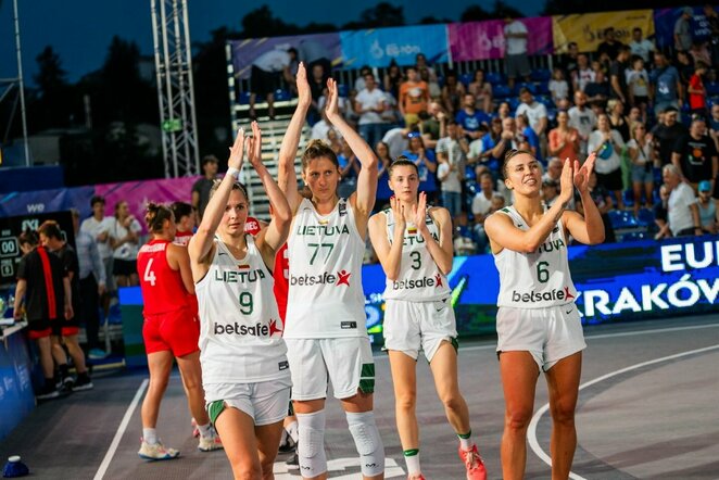 Lietuvos moterų 3x3 krepšinio rinktinė Europos žaidynėse | Kipro Štreimikio nuotr.