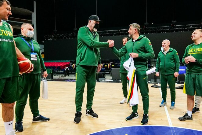 Arvydas Sabonis ir Darius Maskoliūnas | Žygimanto Vingelio nuotr.