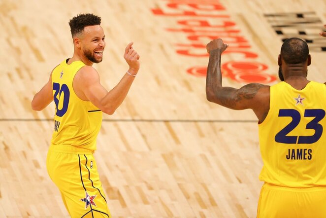Curry ir LeBronas | Scanpix nuotr.