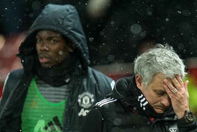 Paulis Pogba ir Jose Mourinho | Scanpix nuotr.