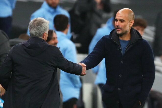 Jose Mourinho ir Pepas Guardiola | Scanpix nuotr.