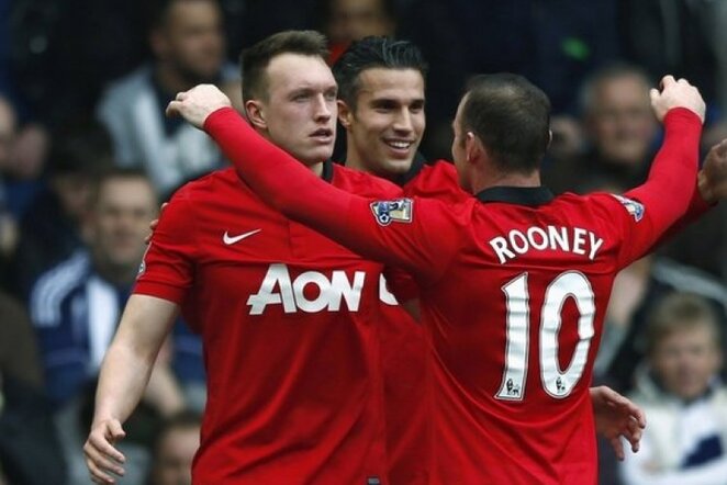 „Manchester United“ futbolininkų džiaugsmas |  REUTERS/Scanpix nuotr.