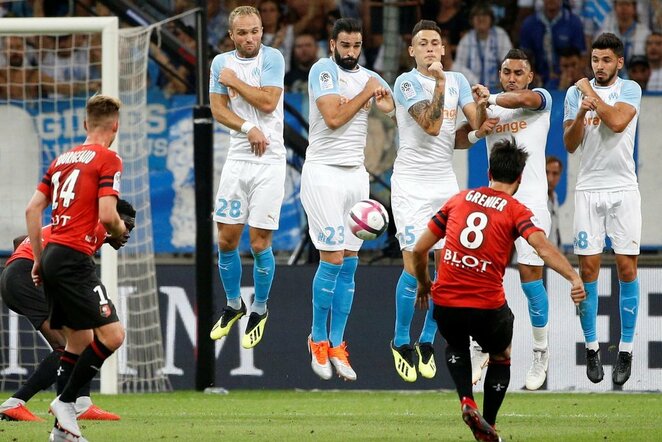 Marselio „Olympique“ – „Rennes“ rungtynių akimirka  | Scanpix nuotr.