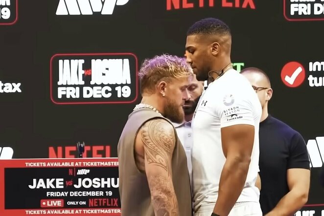 Jake'as Paulas ir Anthony Joshua | „Stop“ kadras