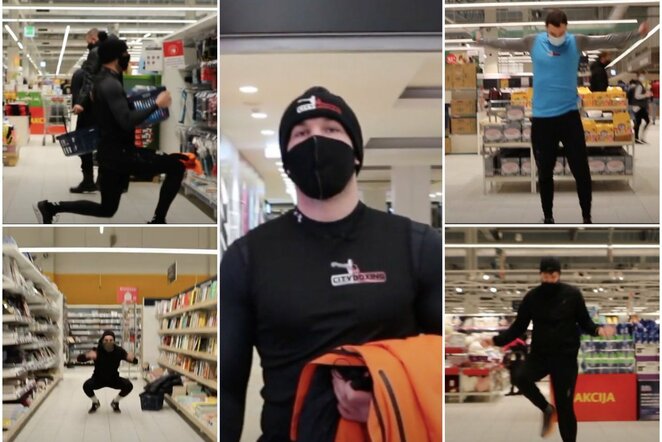 Treniruotė prekybos centre | Youtube.com nuotr.