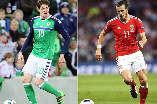 Kyle'as Lafferty (kair.) ir Garethas Bale'as (deš.) | Scanpix nuotr.