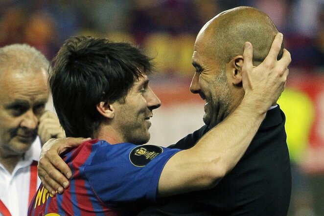 Lionelis Messi ir Pepas Guardiola | Scanpix nuotr.