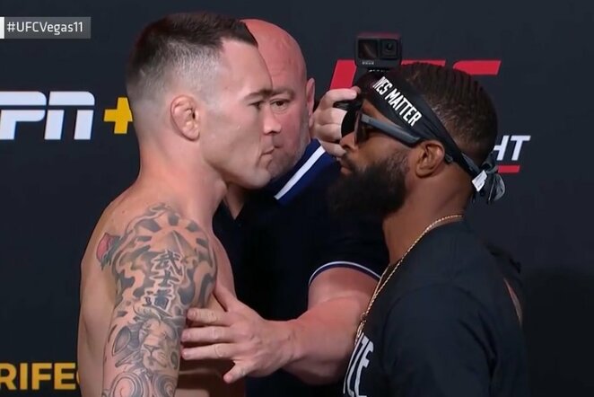 Colby Covingtonas ir Tyronas Woodley | „Twitter“ nuotr.