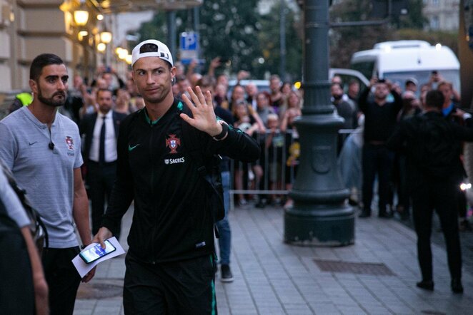 Cristiano Ronaldo atvyko į Lietuvą | Valdo Kopūsto/BNS Foto nuotr.