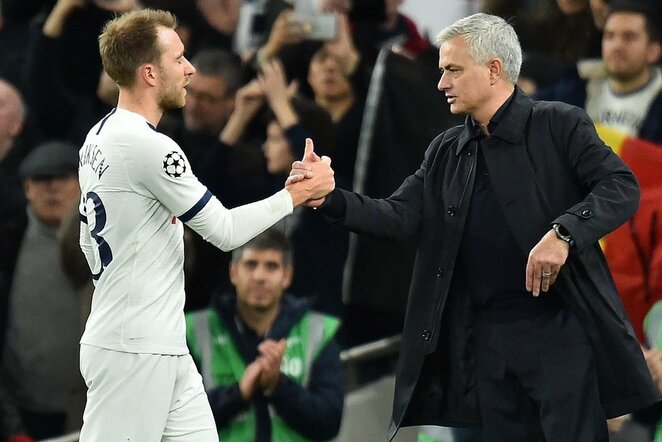 Christianas Eriksenas ir Jose Mourinho | Scanpix nuotr.