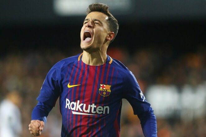 3. Philippe Coutinho – iš „Liverpool“ į „Barceloną“ 2018 m. Perėjimo suma: 120 mln. eurų. Perėjimo suma, įvertinus infliaciją: 121,83 mln. eurų. | Scanpix nuotr.
