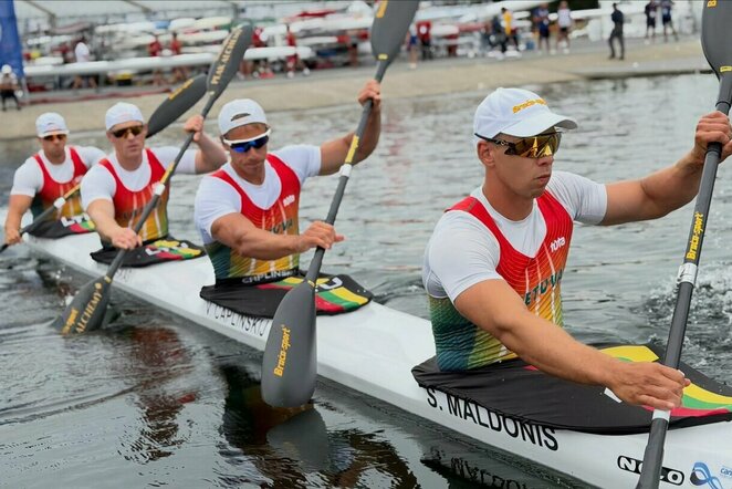 Simonas Maldonis, Viktoras Čaplinskij, Ignas Navakauskas ir Artūras Seja (canoe.lt nuotr.) | Organizatorių nuotr.