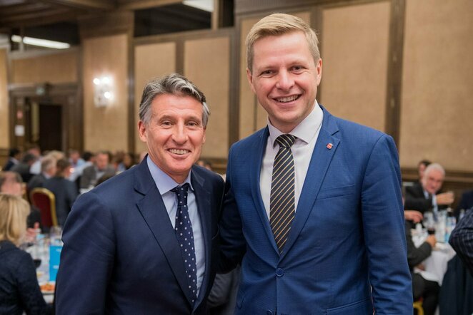 Sebastianas Coe ir Remigijus Šimašius | Alfredo Pliadžio nuotr.