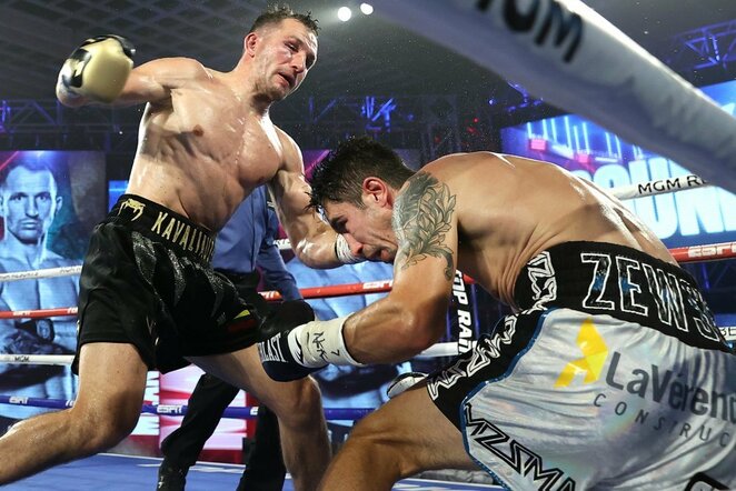Egidijus Kavaliauskas ir Mikaelis Zewski | „Top Rank“ nuotr.
