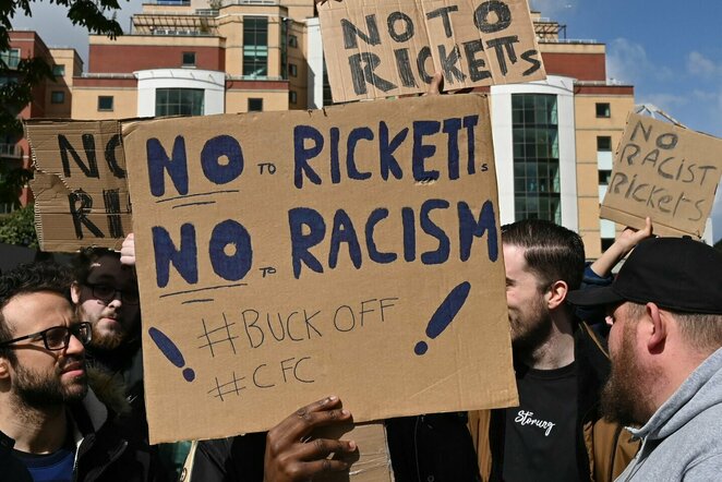 „Chelsea“ fanų protestas | Scanpix nuotr.