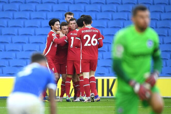 „Liverpool“ džiaugsmas po Diogo Jota įvarčio | Scanpix nuotr.