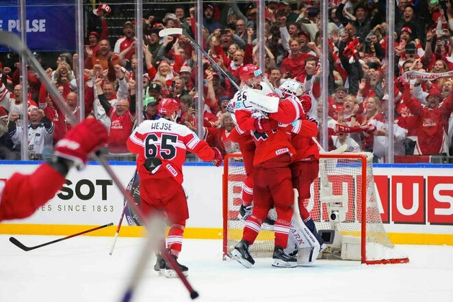 Kanada – Danija rungtynių akimirka | IIHF nuotr.